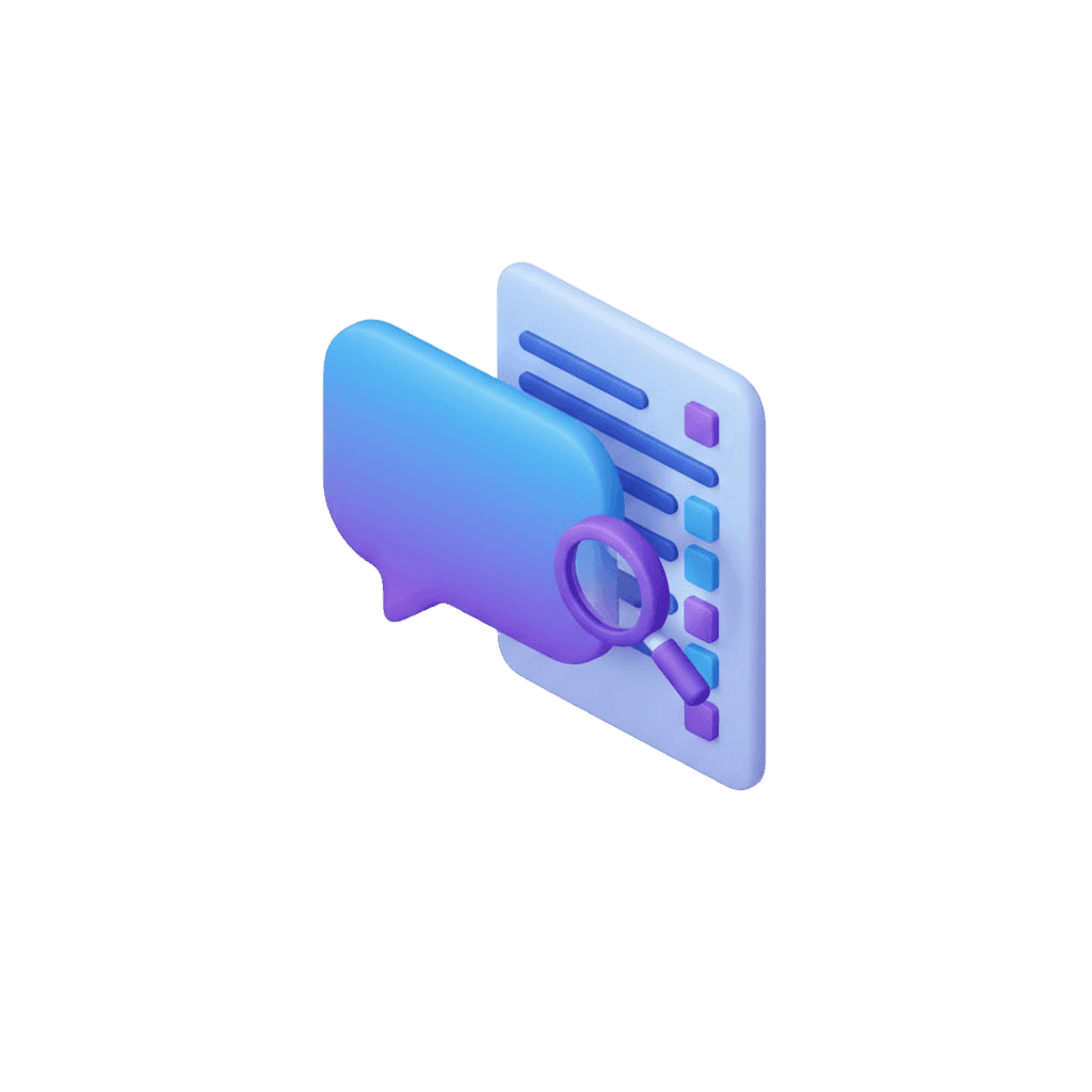 Chat‑ und Dokument‑Symbole für zitierte Antworten